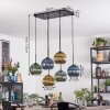 Koyoto Hanglamp, Kogellampje, Hanglamp Blauw, Goud, Groen, 6-lichts