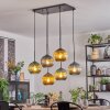 Koyoto Hanglamp, Kogellampje, Hanglamp Blauw, Goud, Groen, 6-lichts