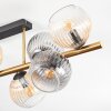 Koyoto Plafondlamp, Kogellampje Goud, Zwart, 8-lichts