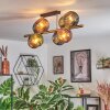 Koyoto Plafondlamp, Kogellampje Goud, Zwart, 8-lichts