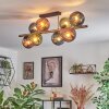 Koyoto Plafondlamp, Kogellampje Goud, Zwart, 8-lichts