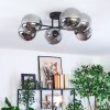 Gastor Plafondlamp, Kogellampje Rookkleurig, 6-lichts
