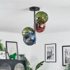 Koyoto Plafondlamp, Kogellampje 31 cm Blauw, Groen, Koperkleurig, 4-lichts