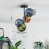 Koyoto Plafondlamp, Kogellampje 31 cm Blauw, Goud, Groen, 4-lichts