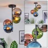 Gastor Plafondlamp, Kogellampje 32 cm Blauw, Chroom, Groen, Koperkleurig, Rookkleurig, 4-lichts