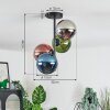 Gastor Plafondlamp, Kogellampje 32 cm Blauw, Chroom, Groen, Koperkleurig, Rookkleurig, 4-lichts