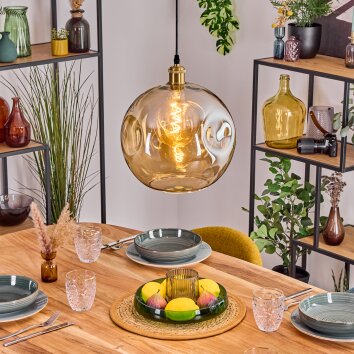 Ripoll Hanglamp, Kogellampje, Hanglamp Goud, 1-licht