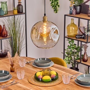 Ripoll Hanglamp, Kogellampje, Hanglamp Goud, 1-licht