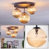 Chehalis Plafondlamp, Kogellampje 32 cm Amber, 3-lichts