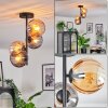 Koyoto Plafondlamp, Kogellampje 31 cm Amber, Rookkleurig, 4-lichts