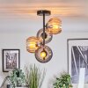 Koyoto Plafondlamp, Kogellampje 31 cm Amber, Rookkleurig, 4-lichts