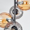 Koyoto Plafondlamp, Kogellampje 31 cm Amber, Rookkleurig, 4-lichts