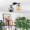Ripoll Plafondlamp, Kogellampje Amber, Rookkleurig, 2-lichts