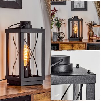 Karan Tafellamp Zwart, 1-licht