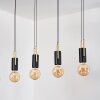 Veria Hanglamp, Hanglamp Messing, Zwart, 4-lichts