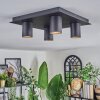 Udena Plafondlamp LED Zwart, 4-lichts