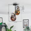 Koyoto Plafondlamp, Kogellampje 31 cm Goud, Duidelijk, Koperkleurig, Rookkleurig, 4-lichts