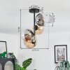Koyoto Plafondlamp, Kogellampje 31 cm Amber, Duidelijk, Rookkleurig, 4-lichts