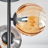 Koyoto Plafondlamp, Kogellampje 31 cm Amber, Duidelijk, Rookkleurig, 4-lichts