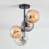 Koyoto Plafondlamp, Kogellampje 31 cm Amber, Duidelijk, Rookkleurig, 4-lichts