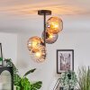 Koyoto Plafondlamp, Kogellampje 31 cm Amber, Duidelijk, Rookkleurig, 4-lichts