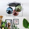 Chehalis Plafondlamp, Kogellampje 34 cm Blauw, Groen, Koperkleurig, 3-lichts