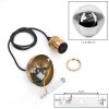 Ripoll Hanglamp, Kogellampje, Hanglamp Goud, 1-licht
