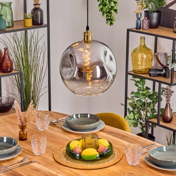 Ripoll Hanglamp, Kogellampje, Hanglamp Goud, 1-licht