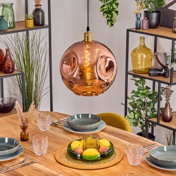 Ripoll Hanglamp, Kogellampje, Hanglamp Goud, 1-licht