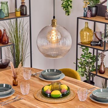 Koyoto Hanglamp, Kogellampje, Hanglamp Goud, 1-licht