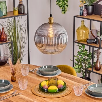 Koyoto Hanglamp, Kogellampje, Hanglamp Goud, 1-licht