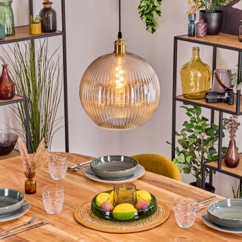 Koyoto Hanglamp, Kogellampje, Hanglamp Goud, 1-licht