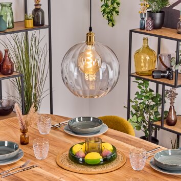 Koyoto Hanglamp, Kogellampje, Hanglamp Goud, 1-licht