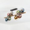 Koyoto Plafondlamp, Kogellampje Goud, Zwart, 8-lichts
