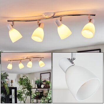 Starkeryd Plafondlamp, Plafondspot Chroom, Wit, 4-lichts