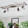 Danil Plafondlamp, Plafondspot LED Nikkel mat, 4-lichts