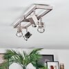 Danil Plafondlamp, Plafondspot LED Nikkel mat, 4-lichts