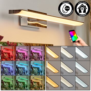 Banek Spiegellicht, Wandlamp LED Chroom, 1-licht, Kleurwisselaar