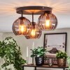 Koyoto Plafondlamp, Kogellampje Rookkleurig, 3-lichts