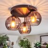 Koyoto Plafondlamp, Kogellampje Rookkleurig, 3-lichts
