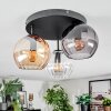 Koyoto Plafondlamp, Kogellampje 30 cm Amber, Duidelijk, Rookkleurig, 3-lichts
