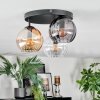 Koyoto Plafondlamp, Kogellampje 30 cm Amber, Duidelijk, Rookkleurig, 3-lichts