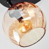 Koyoto Plafondlamp, Kogellampje 30 cm Amber, Duidelijk, Rookkleurig, 3-lichts