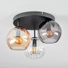 Koyoto Plafondlamp, Kogellampje 30 cm Amber, Duidelijk, Rookkleurig, 3-lichts