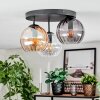 Koyoto Plafondlamp, Kogellampje 30 cm Amber, Duidelijk, Rookkleurig, 3-lichts