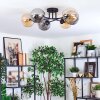 Gastor Plafondlamp, Kogellampje Amber, Rookkleurig, 6-lichts