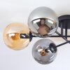 Gastor Plafondlamp, Kogellampje Amber, Rookkleurig, 6-lichts