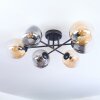 Gastor Plafondlamp, Kogellampje Amber, Duidelijk, Rookkleurig, 6-lichts