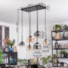 Ripoll Hanglamp, Kogellampje, Hanglamp Amber, Duidelijk, Rookkleurig, 6-lichts