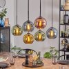 Koyoto Hanglamp, Kogellampje, Hanglamp Blauw, Goud, Groen, Koperkleurig, 6-lichts